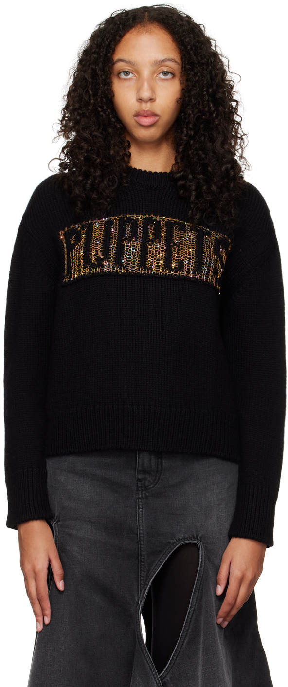 Black Spiderweb Sequin Sweater