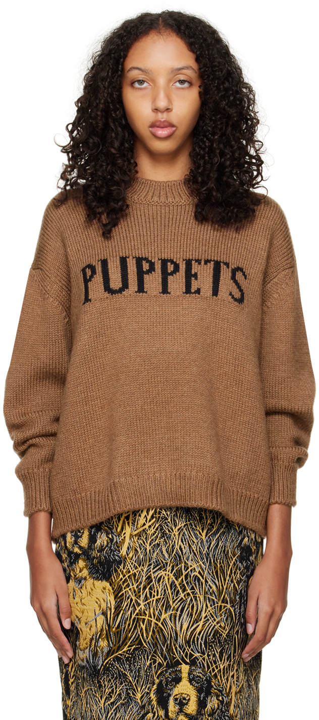 Puppets And Puppets Ssense Exclusive Brown Puppy Crewneck In Canuto