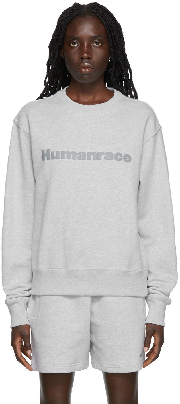 adidas x Humanrace by Pharrell Williams Gray Humanrace Basics Cotton Sweatshirt