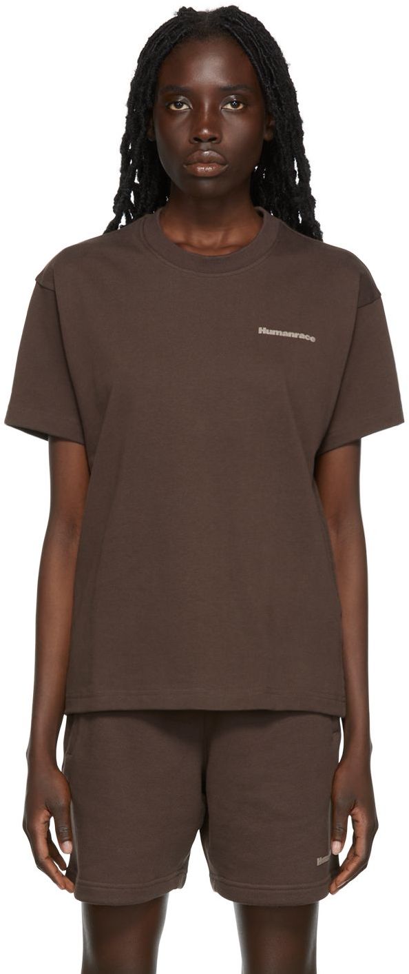 adidas x Humanrace by Pharrell Williams Brown Humanrace Basics T-Shirt