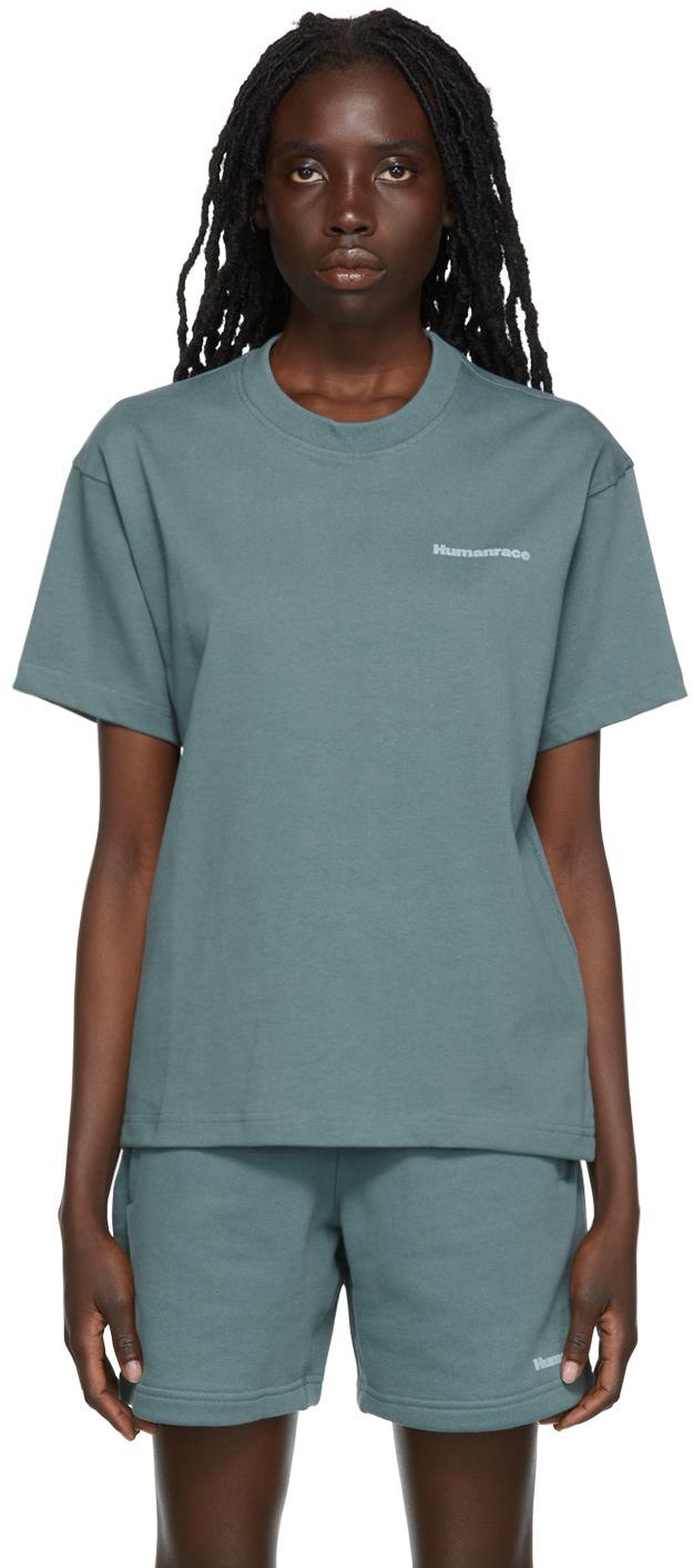 adidas x Humanrace by Pharrell Williams Green Humanrace Basics T-Shirt