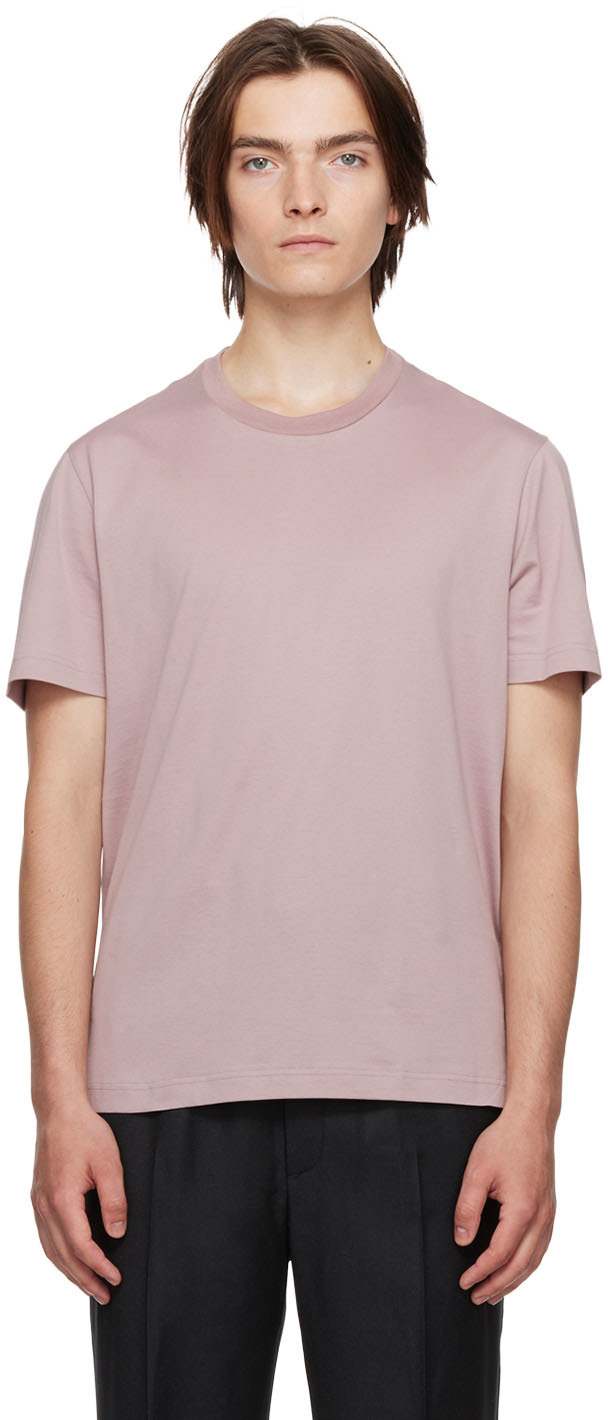 Brioni Pink Cotton T-Shirt