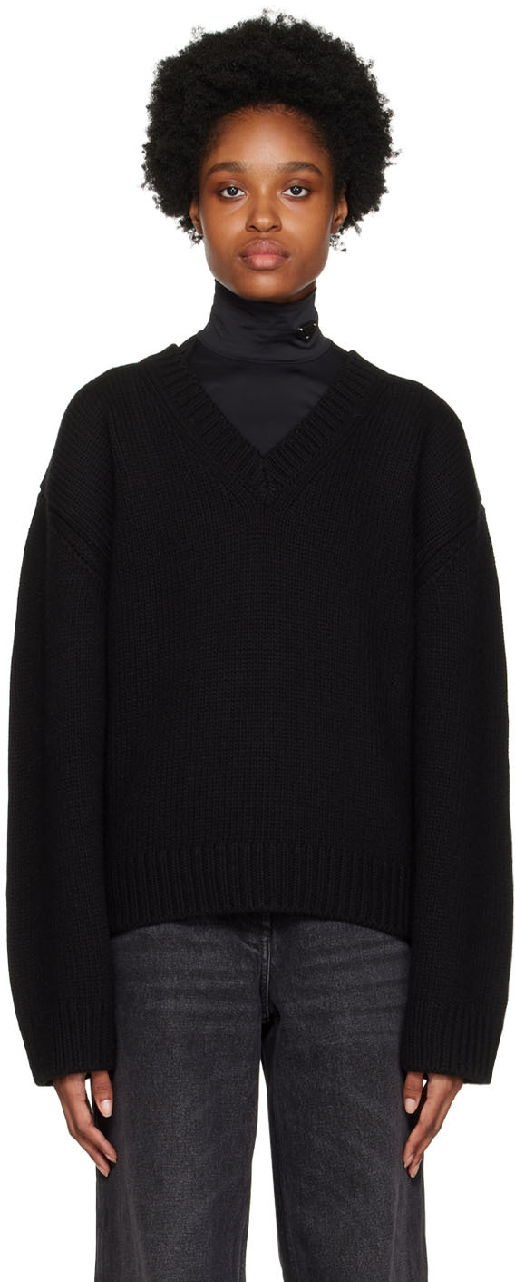 Prada Black Boxy Sweater SSENSE