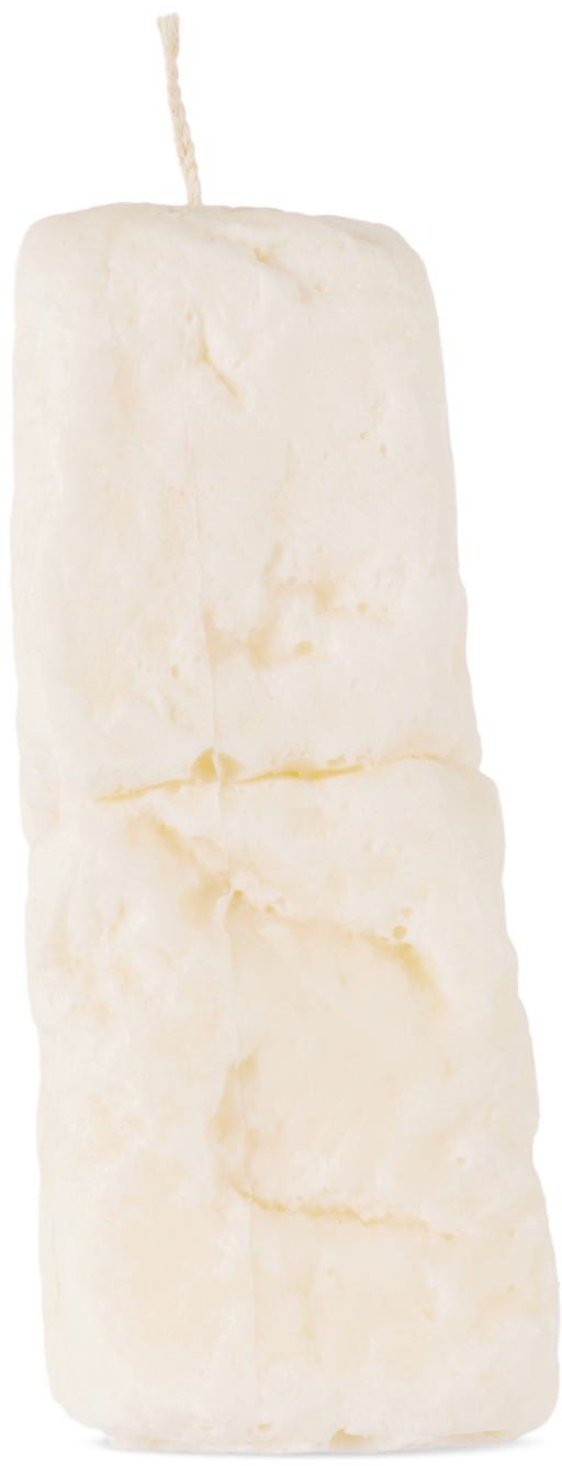 Satta White Small Rock Candle In N/a