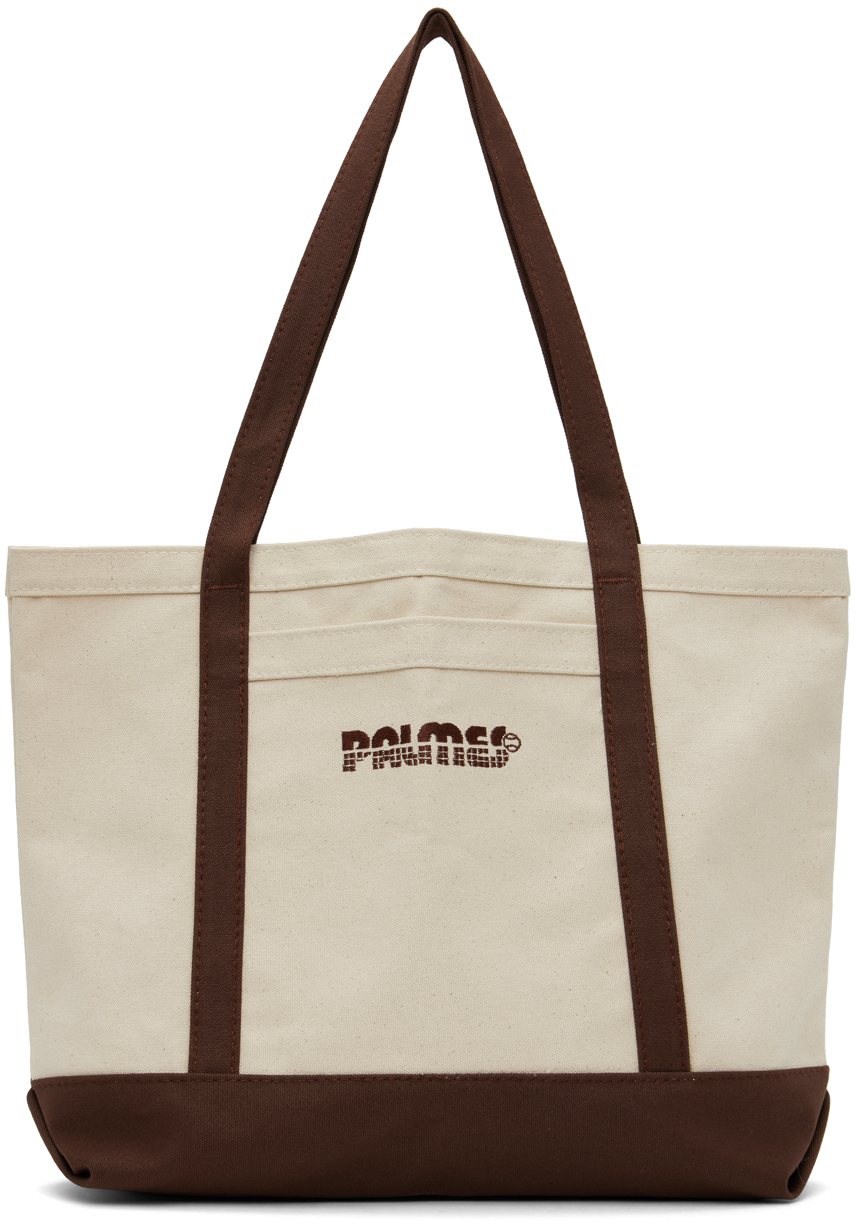 SSENSE Women Accessories Bags Tote Bags Tan Logo Tote 