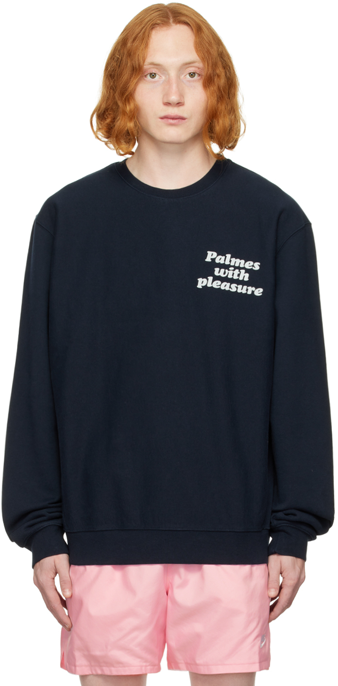 Palmes: Navy 'Pleasure' Sweatshirt | SSENSE Canada