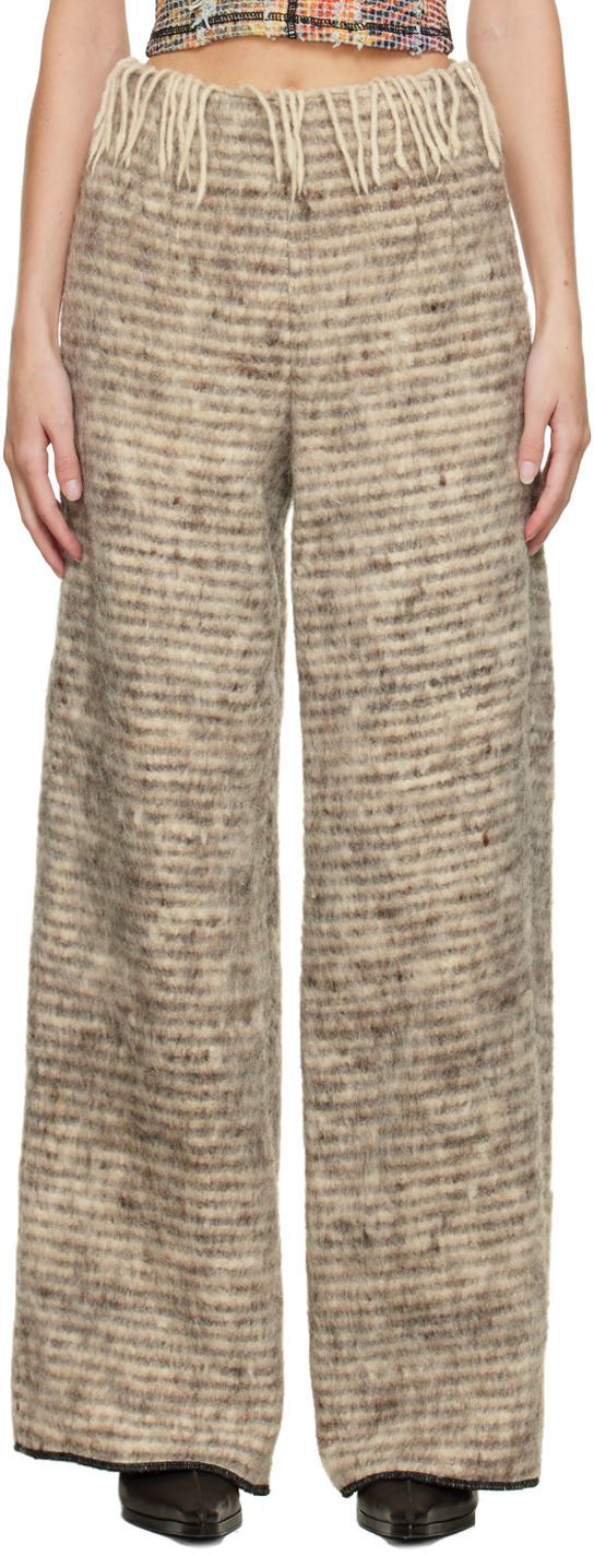 Luna Del Pinal Grey Blanket Trousers