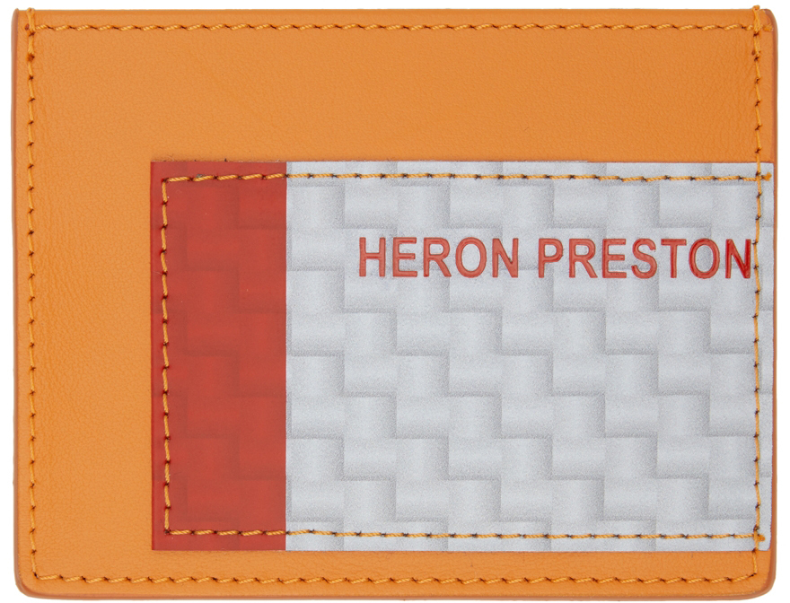 Heron Preston Orange Tape Card Holder