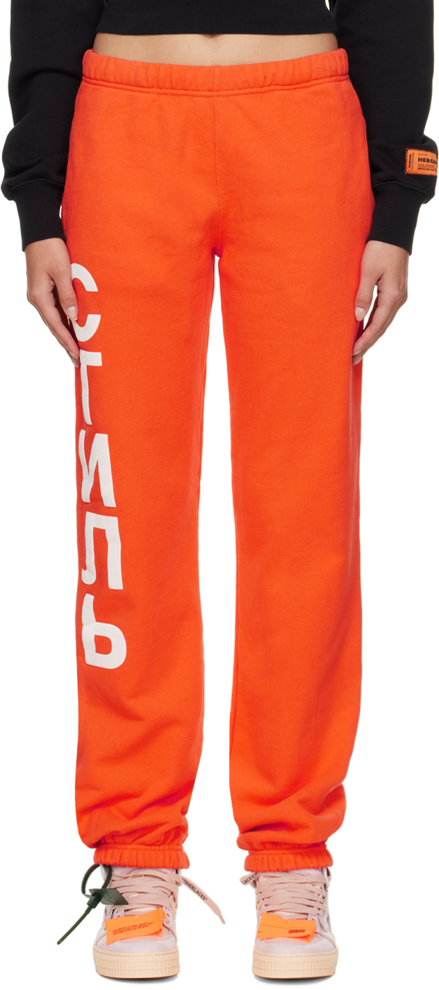 Heron Preston Orange Style Lounge Pants