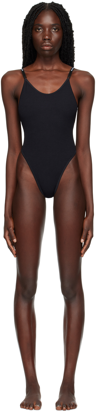 HERON PRESTON BLACK LOW BACK ONE-PIECE SWIMSUIT