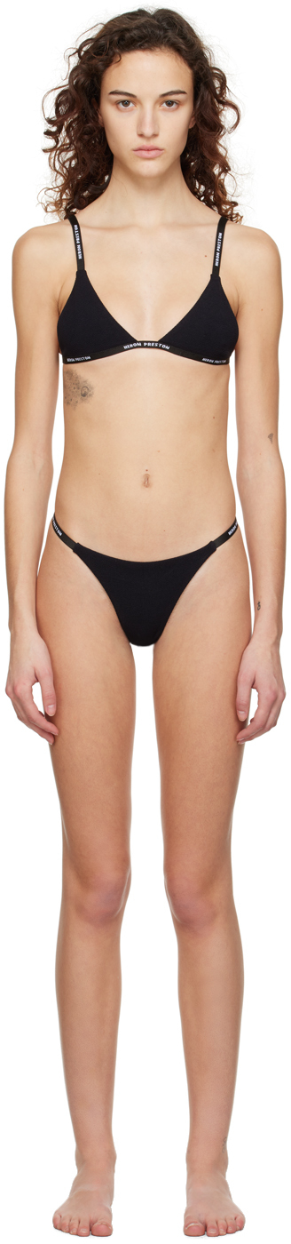 Heron Preston Logo Patch Bikini Bottoms In Black No Color