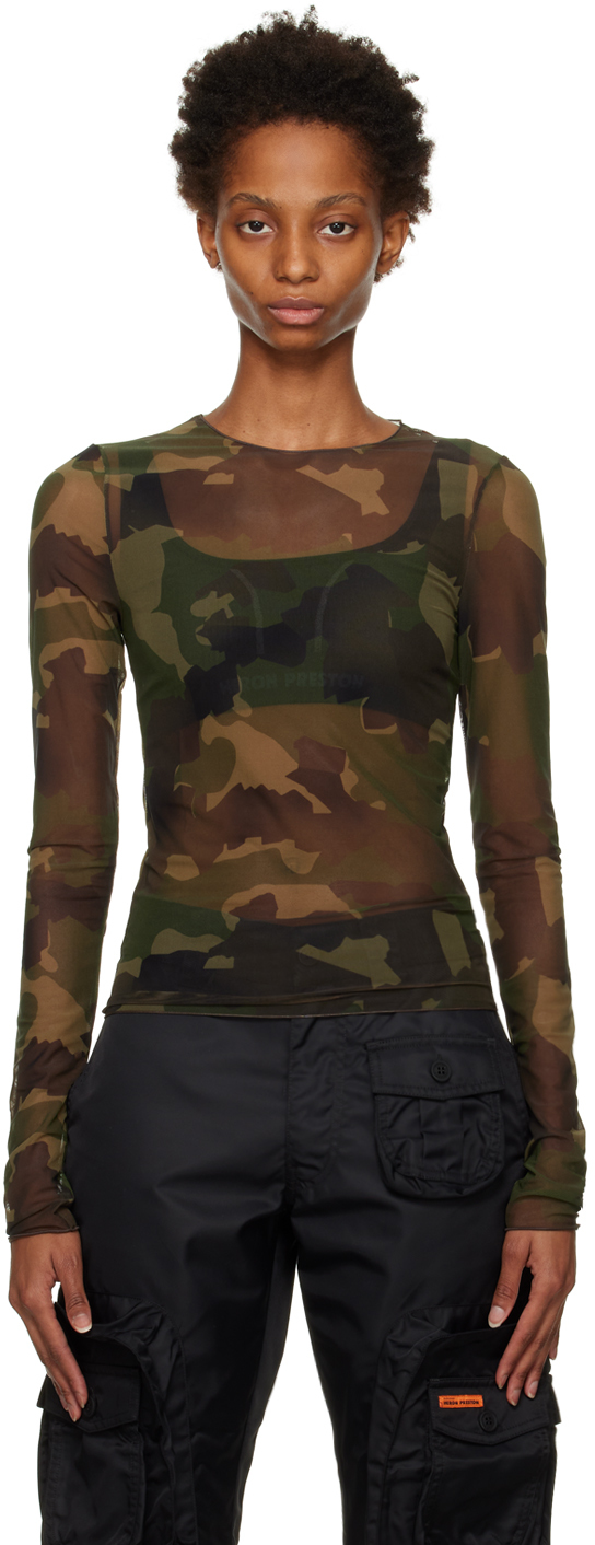 Green Camo Long Sleeve T-Shirt