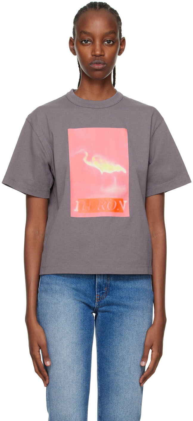 Heron Preston Gray Heron Censored T-Shirt