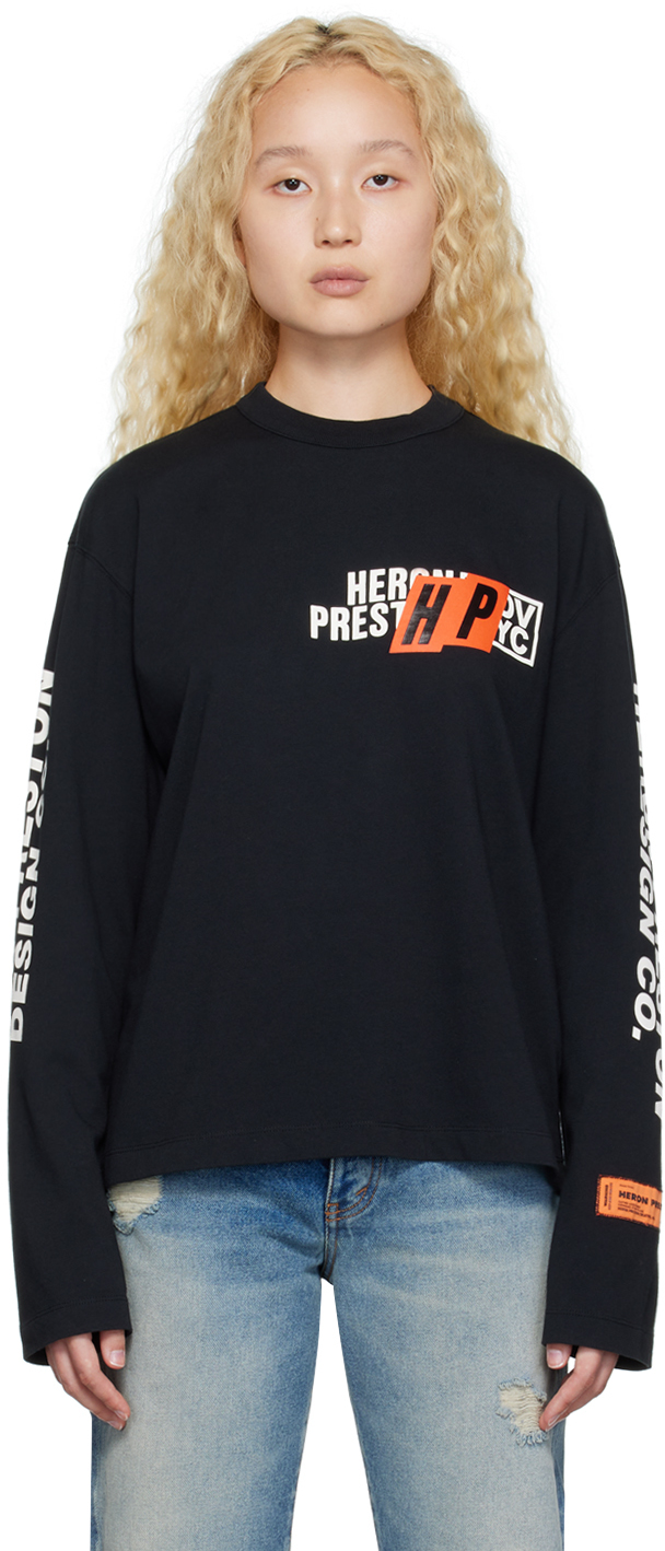 Heron Preston Black Rib Long Sleeve T-Shirt