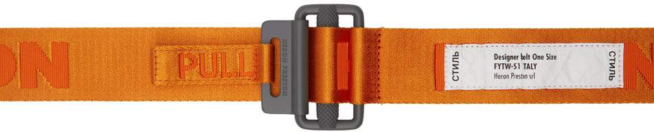 Orange Classic Buckle Tape Belt
