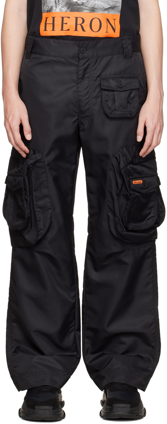 Black Ex-Ray Cargo Pants