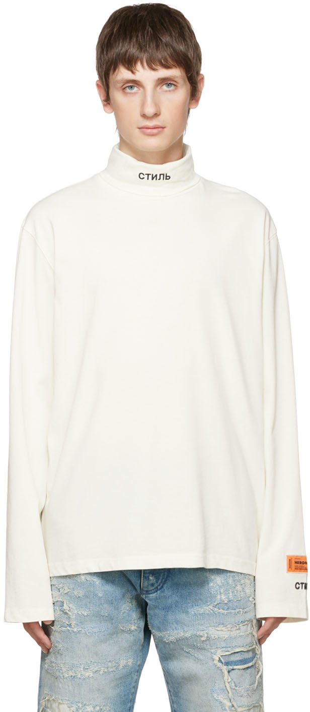 Heron Preston Off-White Style Long Sleeve T-Shirt