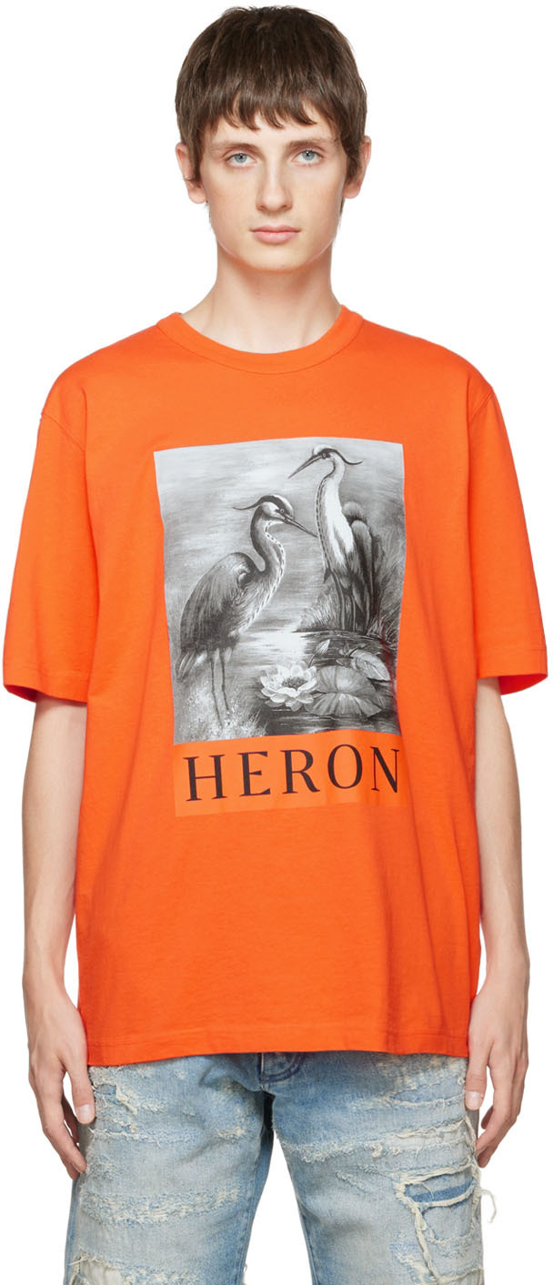 19695円 人気メーカー・ブランド HERON PRESTON ヘロン プレストン BLACK Tシャツ メンズ 秋冬2022 HMAA034C99JER0011001 mc
