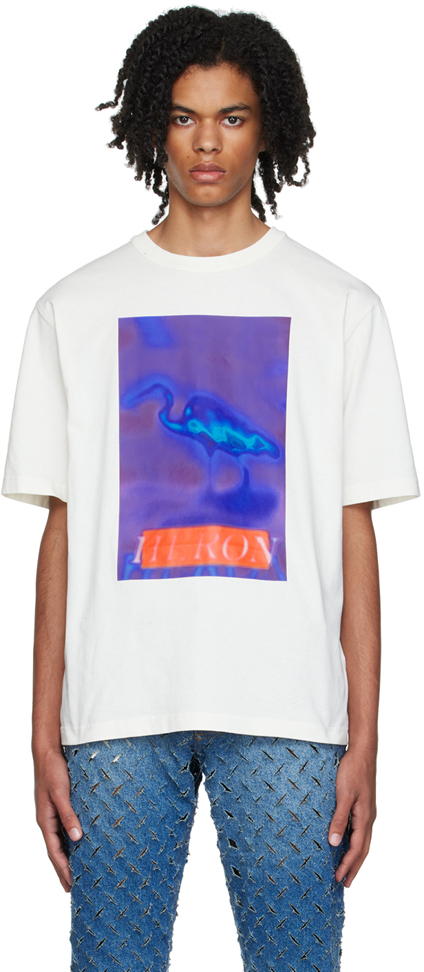 Off-White Censored Heron T-Shirt by Heron Preston on Sale