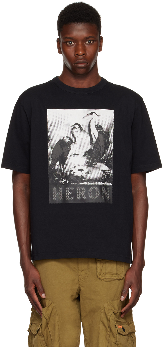 Heron Preston Black Halftone Heron T-Shirt