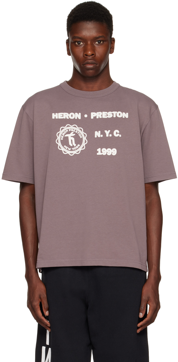 Heron Preston Purple Medieval Heron T-Shirt