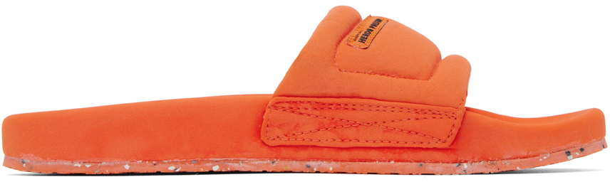 Heron Preston Orange Padded Sandals