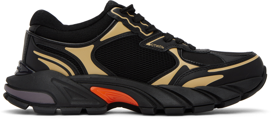 Heron Preston Black & Beige Block Stepper Sneakers