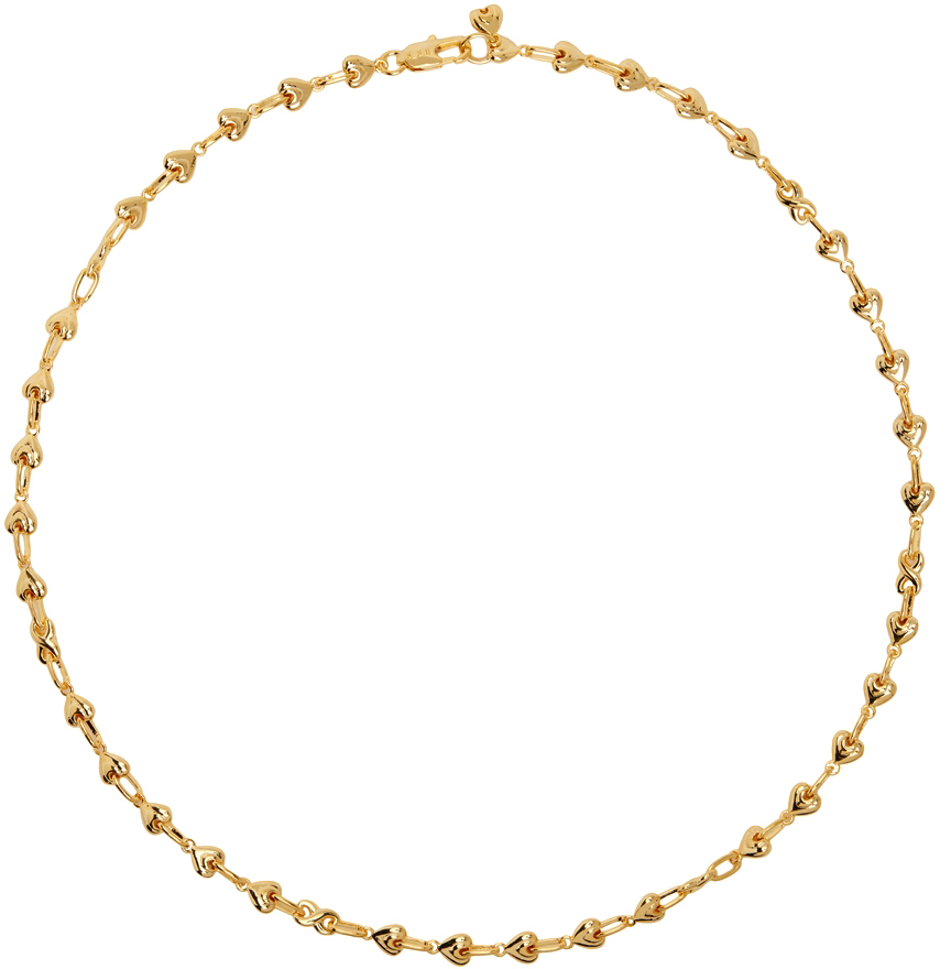 S S.IL Gold Heart Chain Necklace