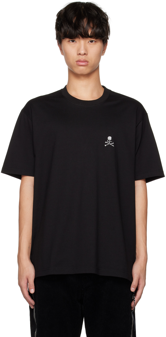 mastermind WORLD: Black Printed T-Shirt | SSENSE