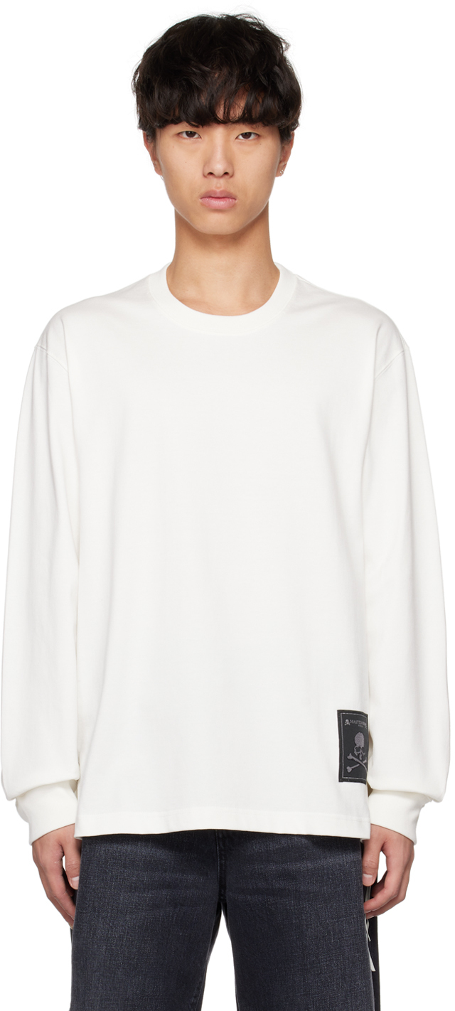 White Emblem Long Sleeve T-Shirt by MASTERMIND WORLD on Sale