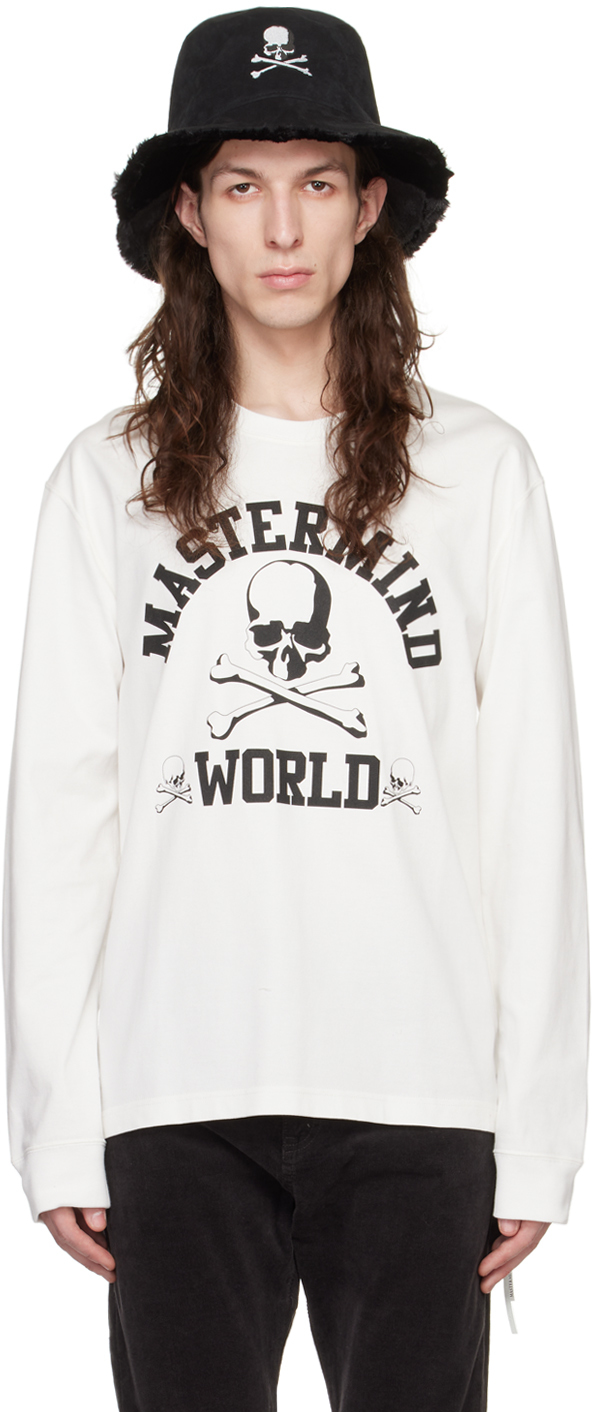 mastermind WORLD White Boxy Long Sleeve T-Shirt