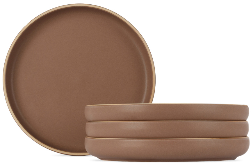 Red Deep Dinner Plate, 4 pcs by Lineage Ceramics SSENSE Canada