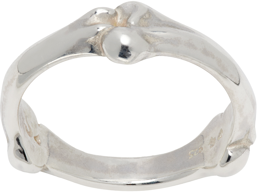 Silver Bone Ring by TAKAHIROMIYASHITA TheSoloist. on Sale