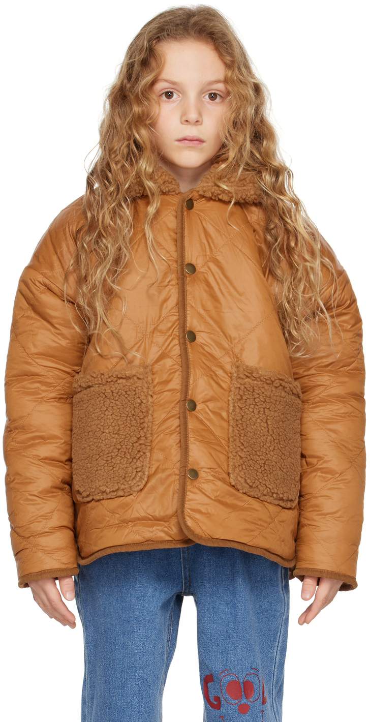Maed For Mini Kids Tan Puffin Jacket