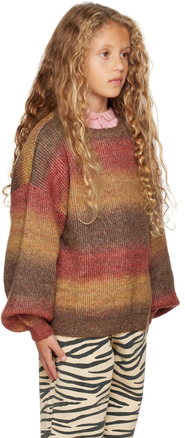 MAED FOR MINI KIDS BROWN MAGICAL MACAW SWEATER