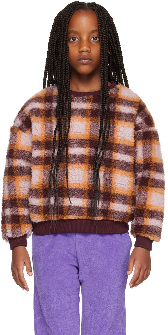Maed For Mini Kids Burgundy Woolly Weasel Sweater
