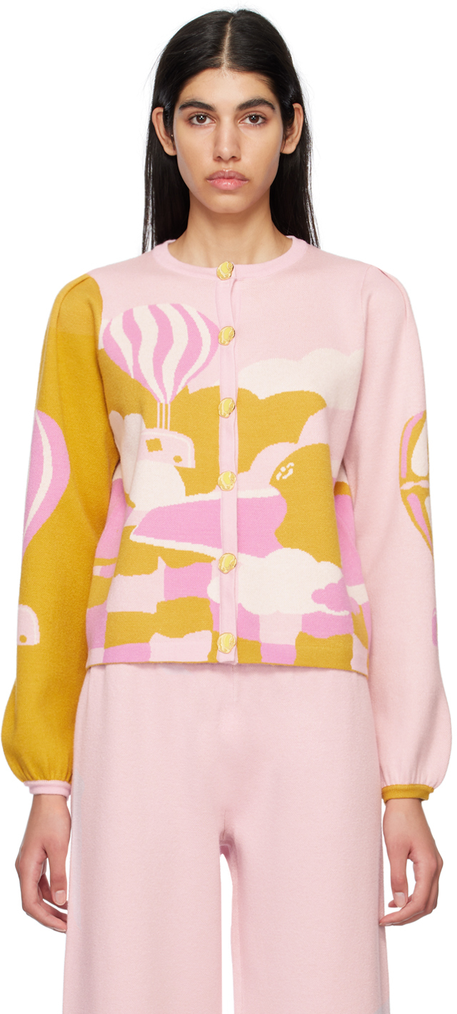 Helmstedt Pink & Yellow Ami Cardigan
