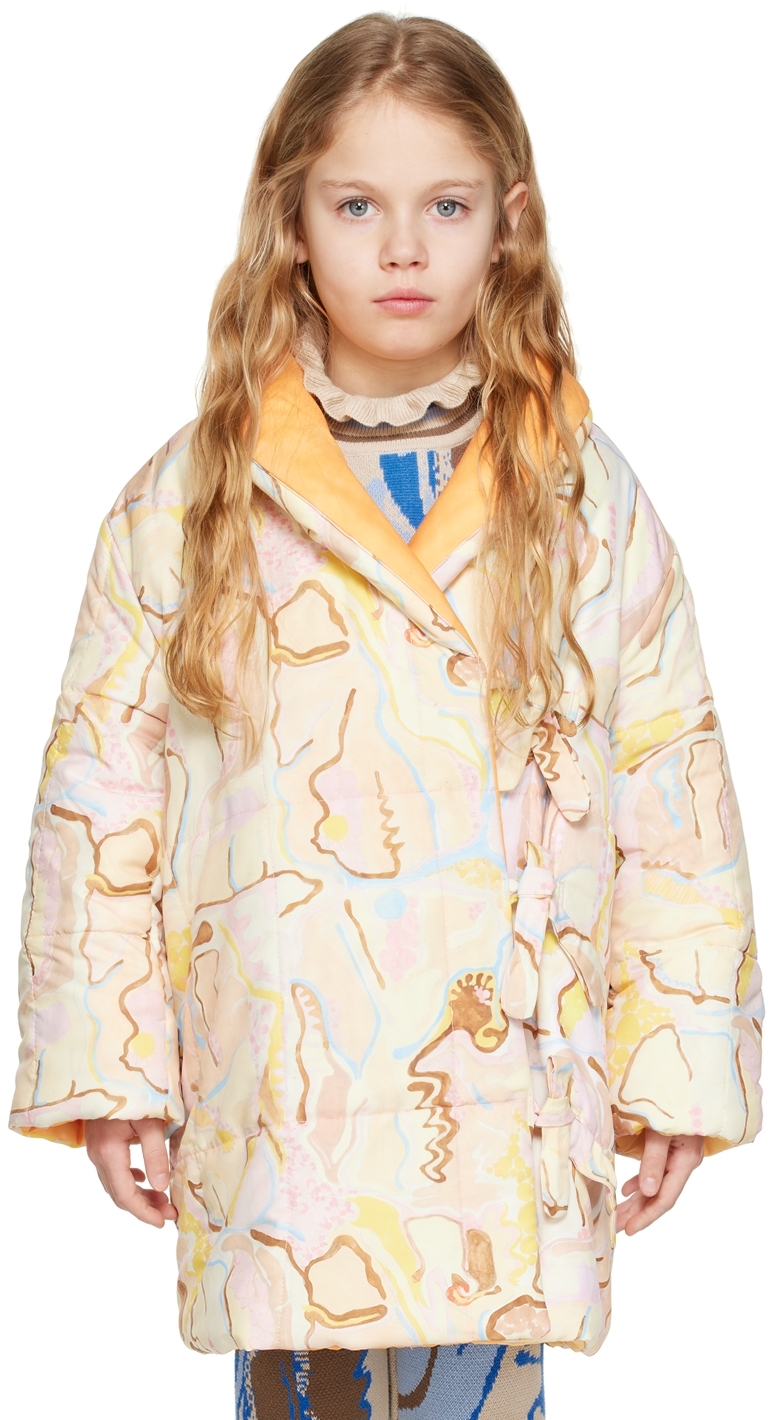Helmstedt Printed Recycled Poly Puffer Coat In Pink