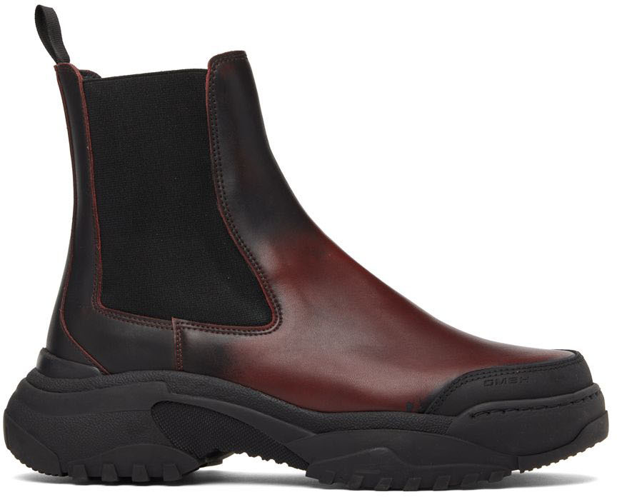 Black & Red Sprayed Chelsea Boots by GmbH on Sale