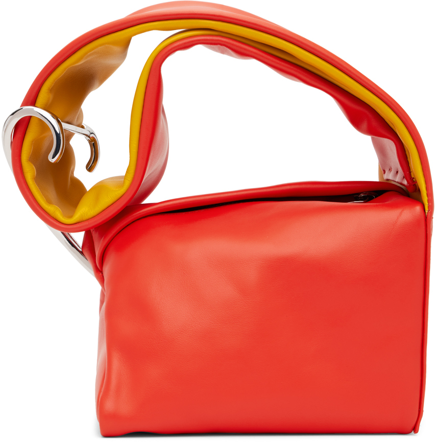 Kiko Kostadinov: Orange & Yellow Triangle Wishbone Bag | SSENSE