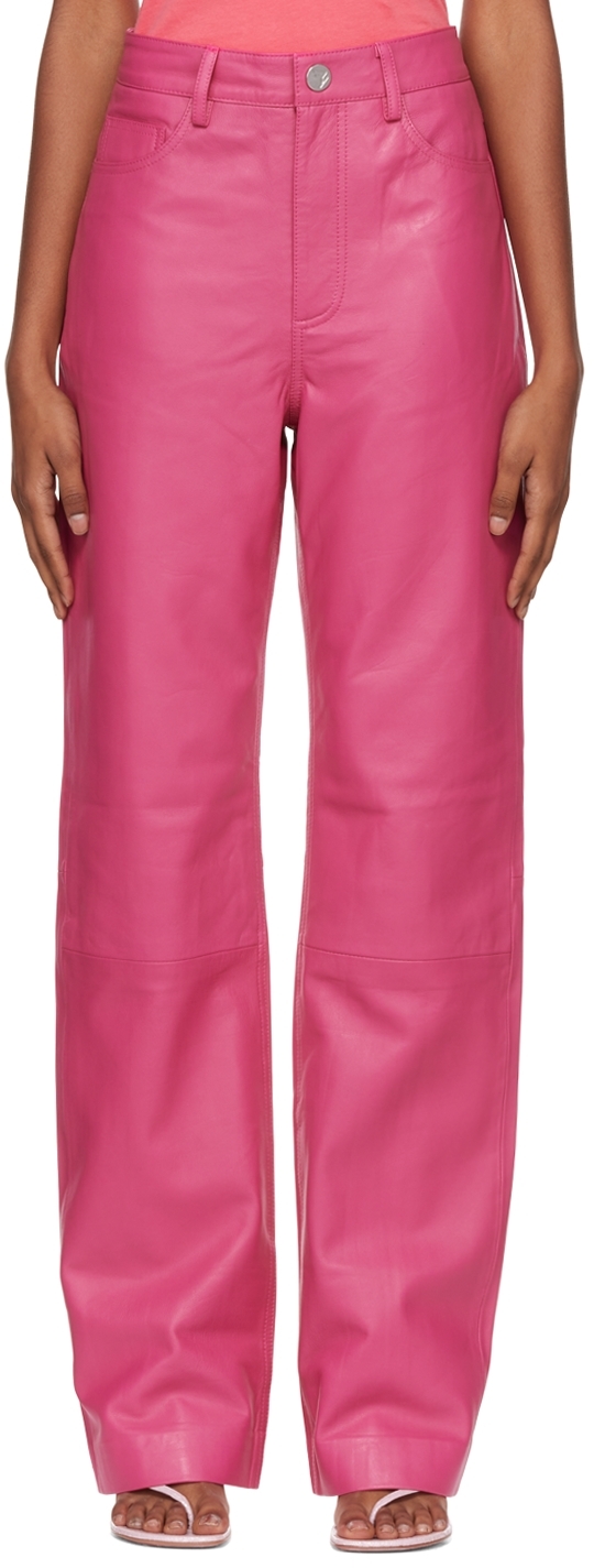 Pink Lynn Leather Pants