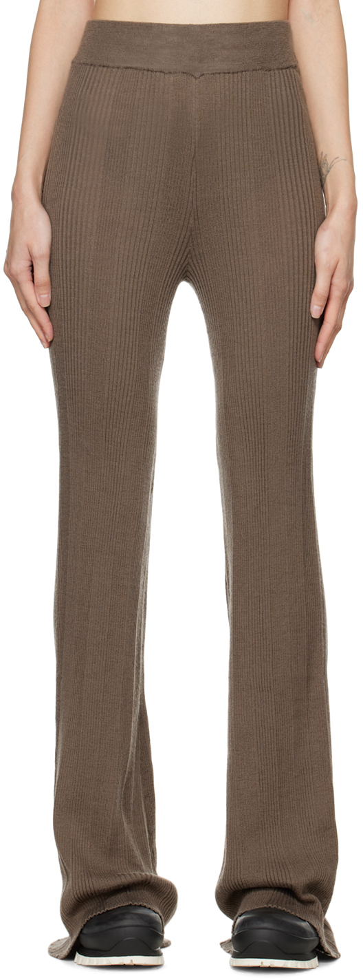 REMAIN BIRGER CHRISTENSEN TAUPE FLARED TROUSERS