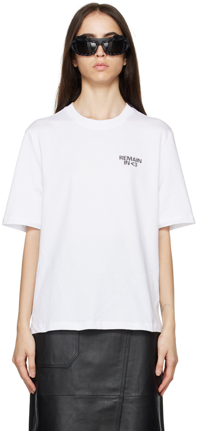REMAIN Birger Christensen: White Emery T-Shirt | SSENSE