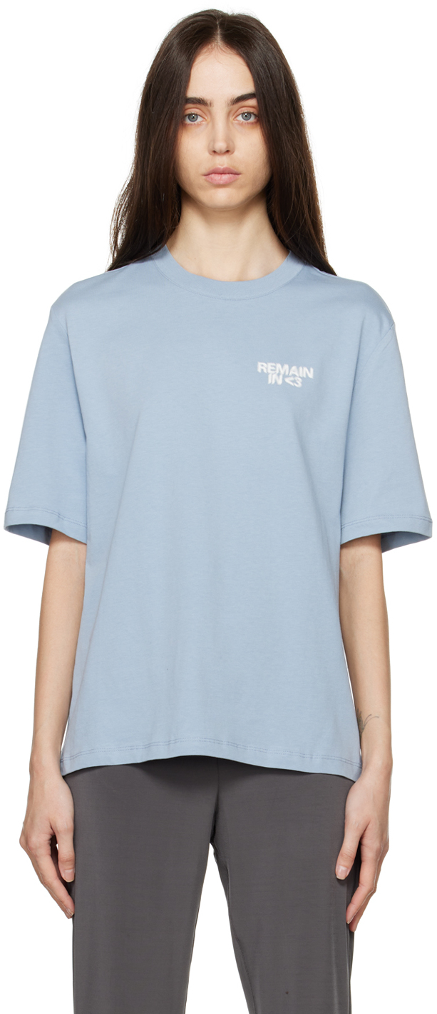 Remain Birger Christensen Blue Emery T-shirt In 16-4013 Ashley Blue