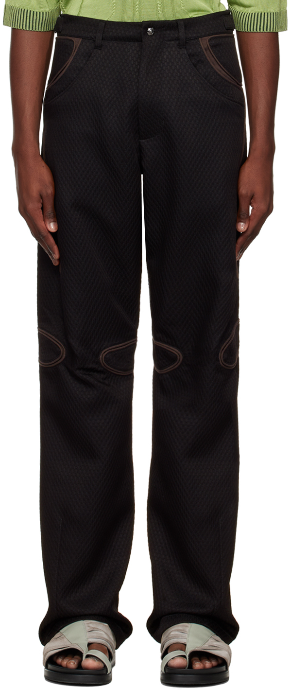 Kiko Kostadinov Black & Brown Giran Trousers | Smart Closet