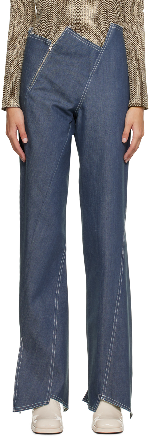Anne Isabella Blue Asymmetric Jeans