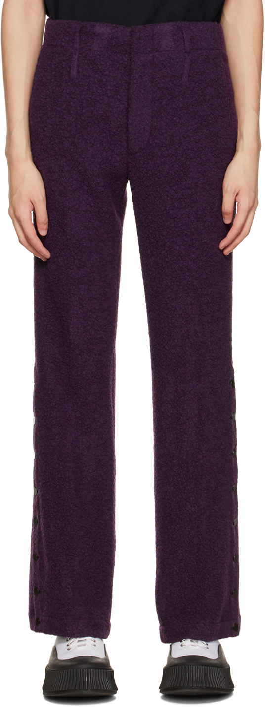 Yuki Hashimoto: Purple Flared Trousers | SSENSE