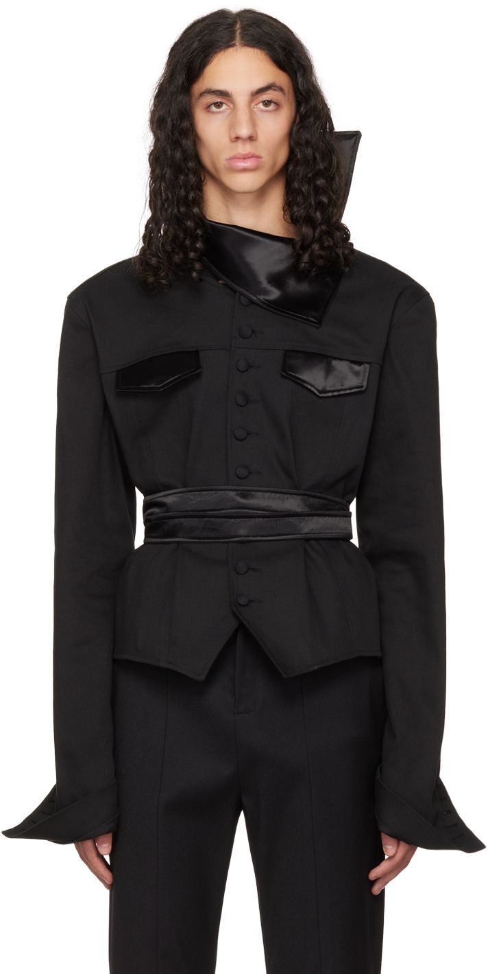 ARTURO OBEGERO SSENSE Exclusive Black Orpheo Denim Jacket
