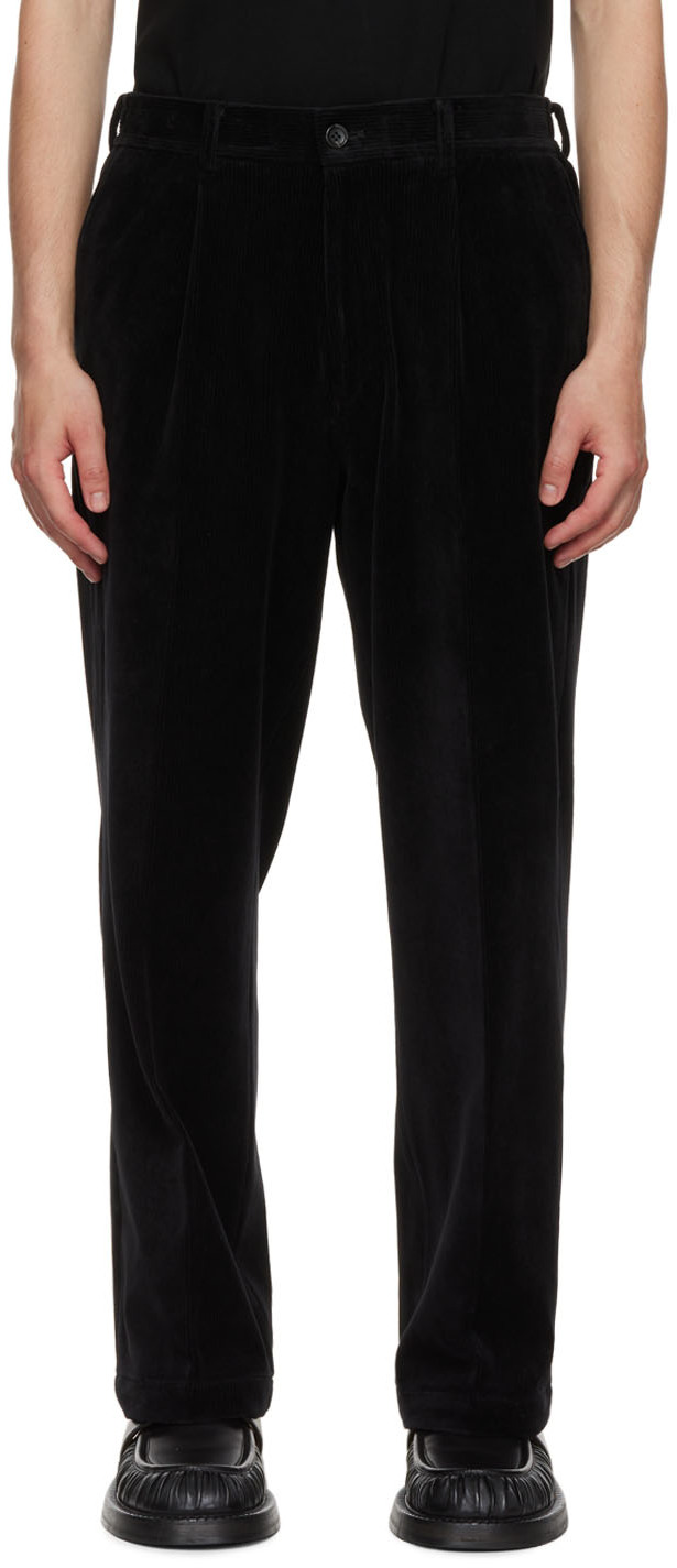 Black Easy Wide Trousers