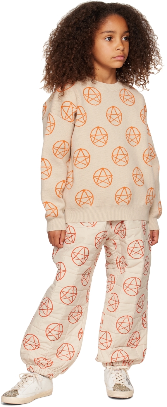 Jellymallow Ssense Exclusive Kids Beige Star Sweater In Beige